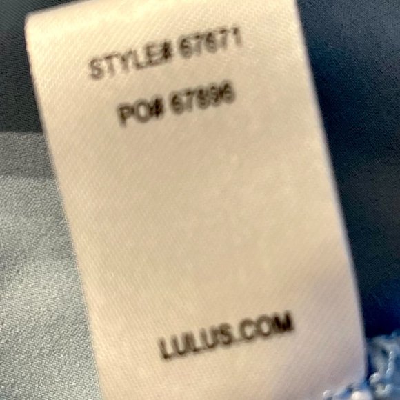 Lulu’s Radiant Rosa Light Blue Floral Print Ruffled Mini Dress Size Small - Picture 8 of 9